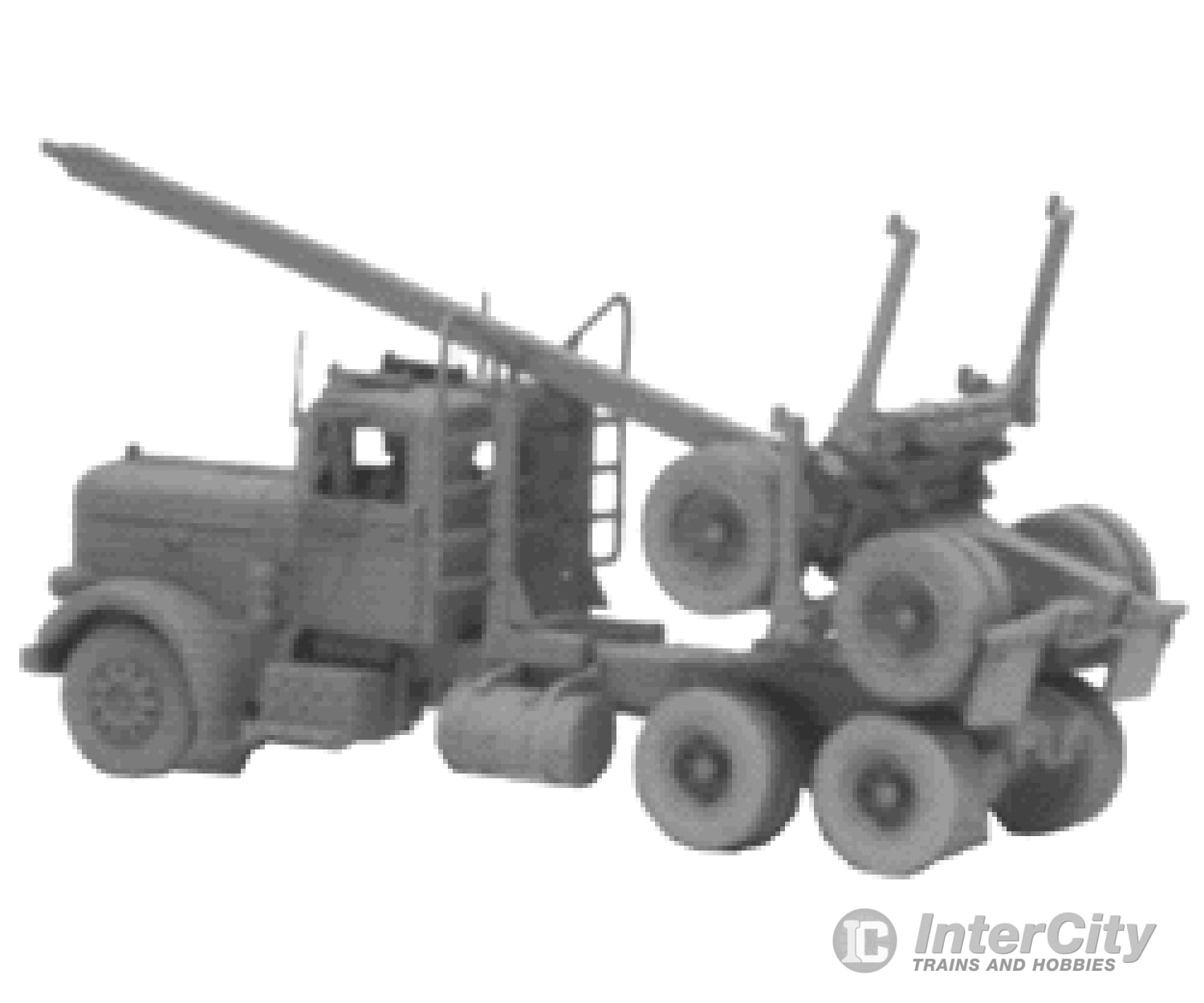 Ghq N 52007 American Trucks - (Unpainted Metal Kit) -- 359 Tractor W/Skeleton Logging Trailer Cars &