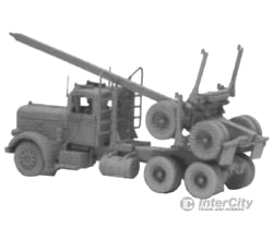 Ghq N 52007 American Trucks - (Unpainted Metal Kit) -- 359 Tractor W/Skeleton Logging Trailer Cars &