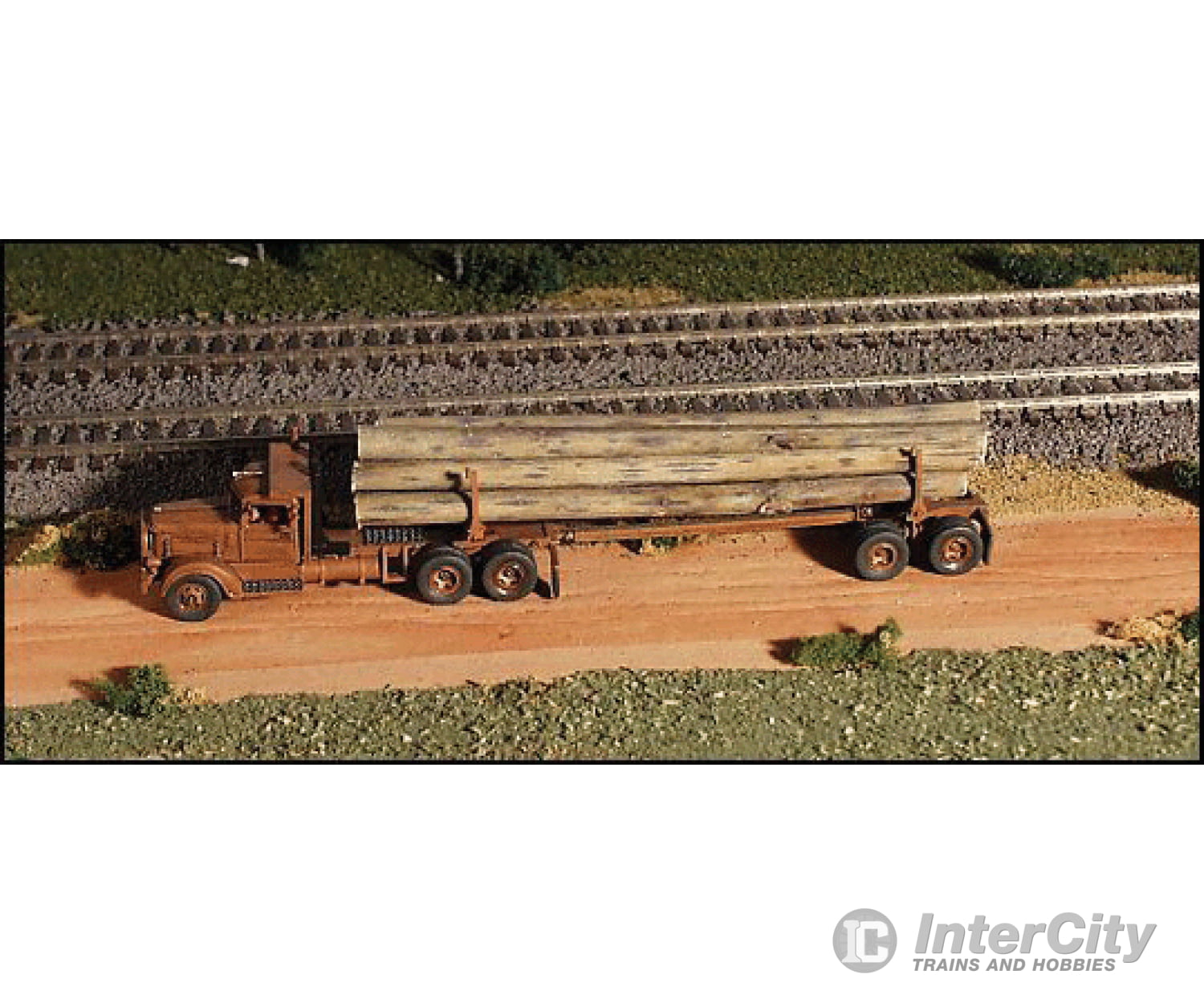 Ghq N 56008 American Truck - (Unpainted Metal Kit) -- 1941 344 Tractor W/Logging Trailer Cars &