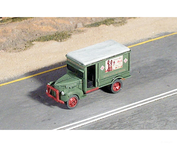 Ghq N 56015 American Truck - (Unpainted Metal Kit) -- 1940’S Railway Express Agency Van Cars &