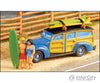 Ghq N 57018 Woody Station Wagon W/Surfboards & Surfers - Kit -- Unpainted Cars Trucks