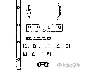 Grandt Line Products 104 Corner Straps & End Door Guides -- Rio Grande Stock Car Detaling Parts
