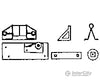 Grandt Line Products 109 Coupler Pocket & End Detail -- Rio Grande Hi-Side Gondola Couplers Trucks