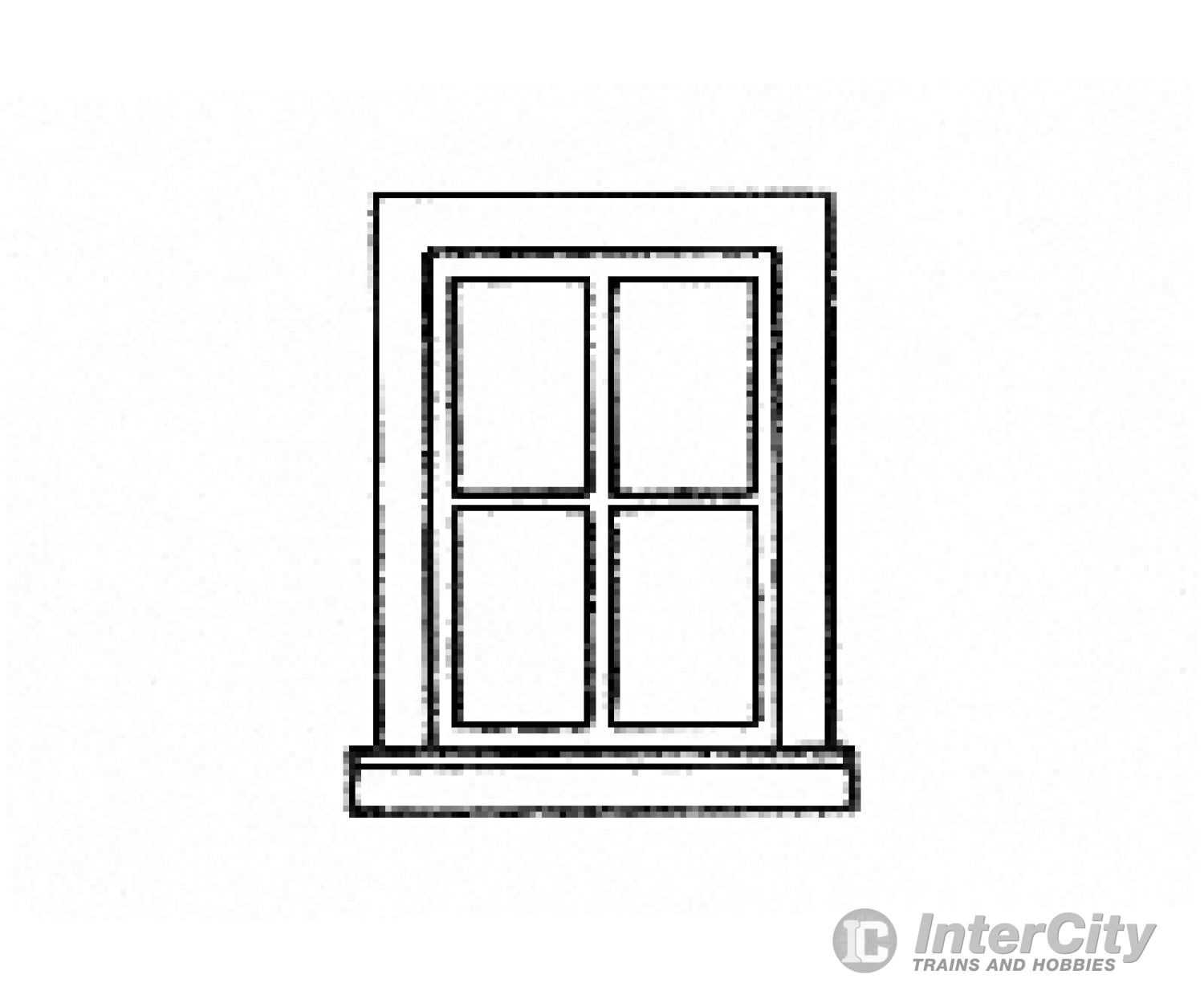 Grandt Line Products 25 Four-Pane Window -- Inside Hung Outfit Pkg(4) Detaling Parts