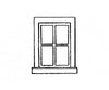Grandt Line Products 25 Four-Pane Window -- Inside Hung Outfit Pkg(4) Detaling Parts