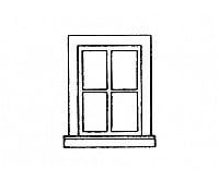 Grandt Line Products 25 Four-Pane Window -- Inside Hung Outfit Pkg(4) Detaling Parts