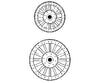 Grandt Line Products 30 Circus Wagon Wheels -- Baggage/Plain: 36’ Front & 48’ Rear - One