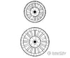 Grandt Line Products 30 Circus Wagon Wheels -- Baggage/Plain: 36’ Front & 48’ Rear - One