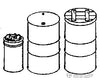 Grandt Line Products 3013 55-Gallon Drums Fire Barrel Lids & Spike Cans Scenic Details