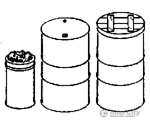 Grandt Line Products 3013 55-Gallon Drums Fire Barrel Lids & Spike Cans Scenic Details