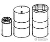 Grandt Line Products 3013 55-Gallon Drums Fire Barrel Lids & Spike Cans Scenic Details