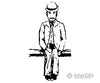 Grandt Line Products 3030 Cast Metal Figire -- Seated Man W/Derby Hat Figures