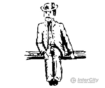 Grandt Line Products 3031 Cast Metal Figure -- Seated Man W/Felt Hat Figures