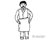 Grandt Line Products 3042 Cast Metal Figure -- Bartender/Storekeeper Figures