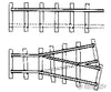 Grandt Line Products 3045 Mine Track Curve & Switch -- 18 Gauge Turnouts