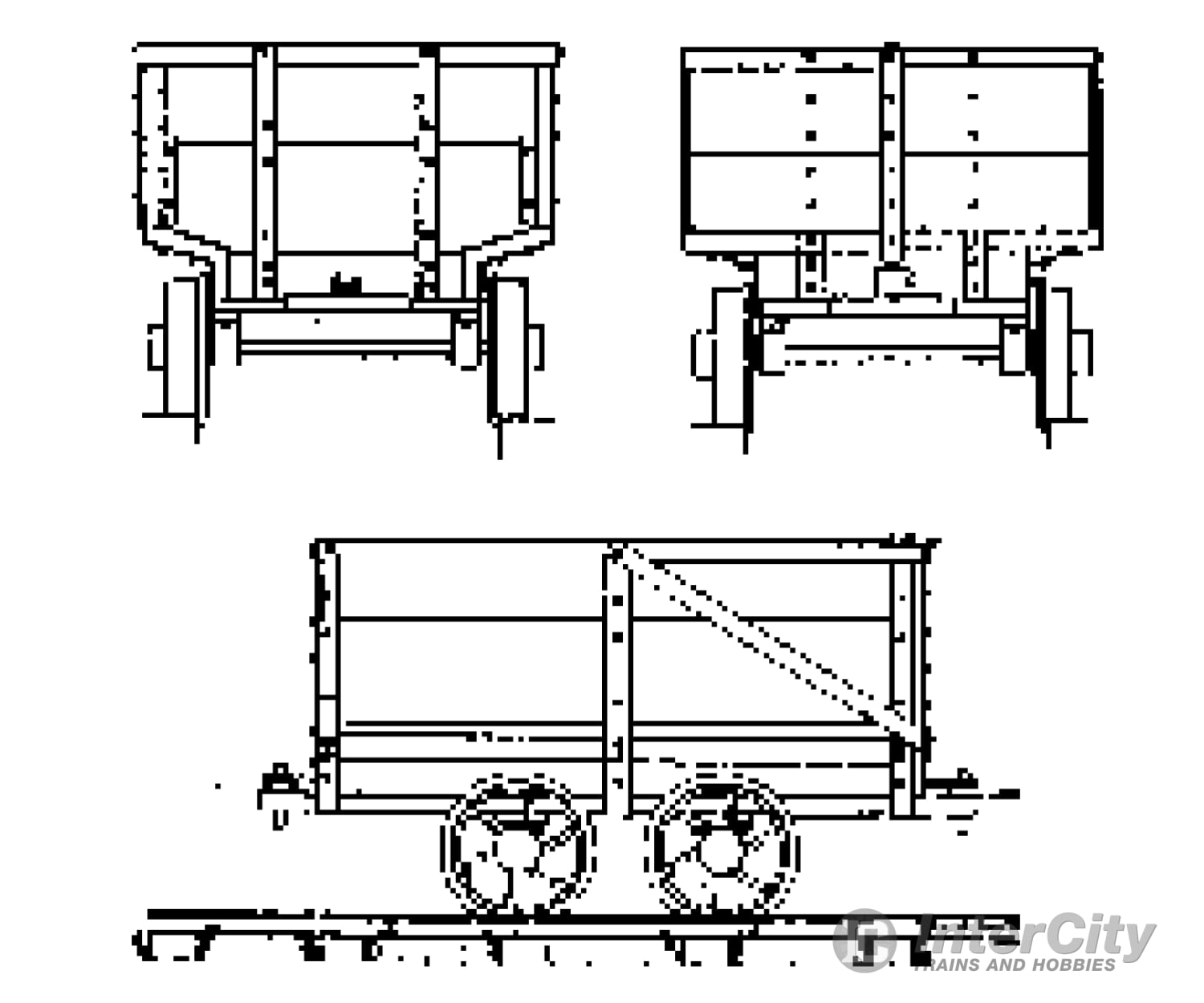 Grandt Line Products 3052 One-Ton End-Dump Coal Cars -- 36 Gauge Freight