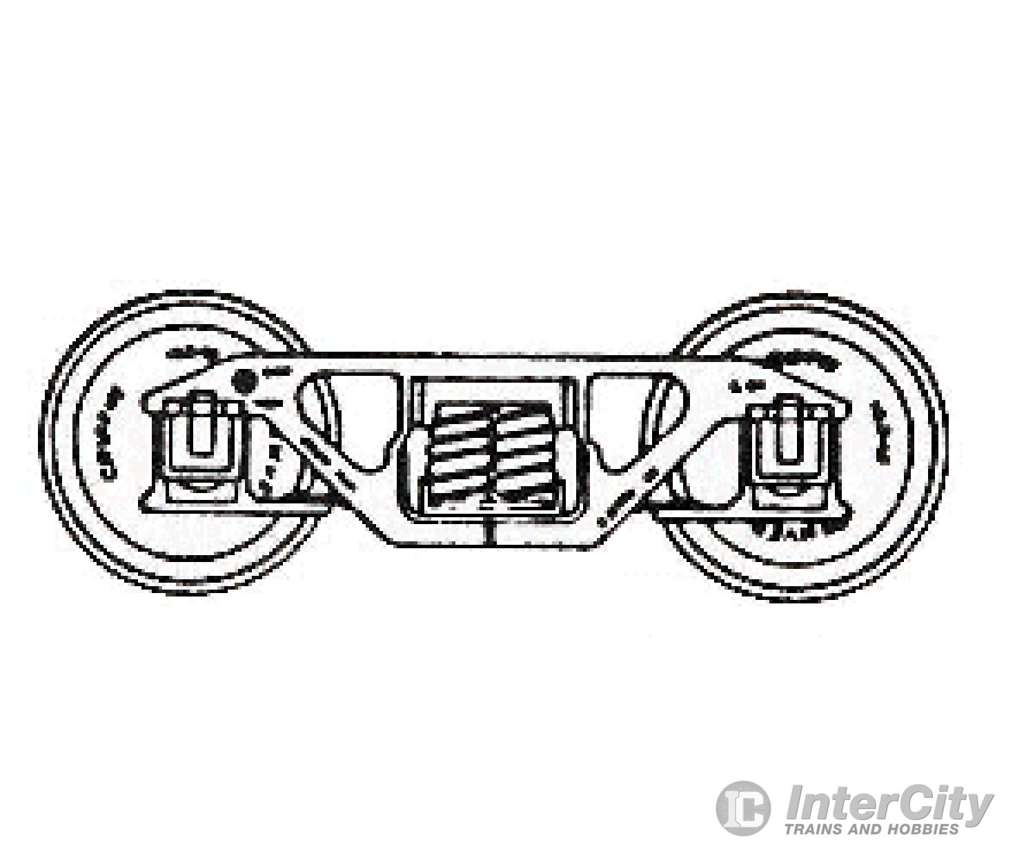 Grandt Line Products 3074 Andrews Trucks -- 56 Wb Black Delrin Couplers &