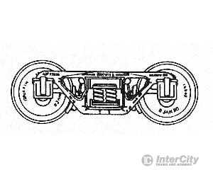 Grandt Line Products 3078 4-8 Wb Trucks -- Rio Grande Cast Steel For Frameless Tank Cars - Black