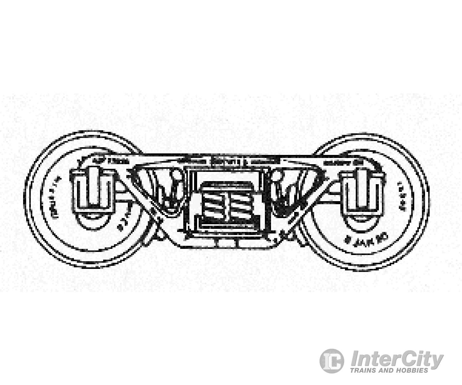 Grandt Line Products 3078 4-8 Wb Trucks -- Rio Grande Cast Steel For Frameless Tank Cars - Black