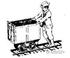 Grandt Line Products 3090 Cast Metal Figure -- Cousin Jack Miner Posed For Pushing Mine Cars Figures