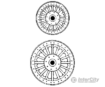 Grandt Line Products 31 Circus Wagon Wheels -- Sunburst - Parade Type; 2 Sets Detaling Parts