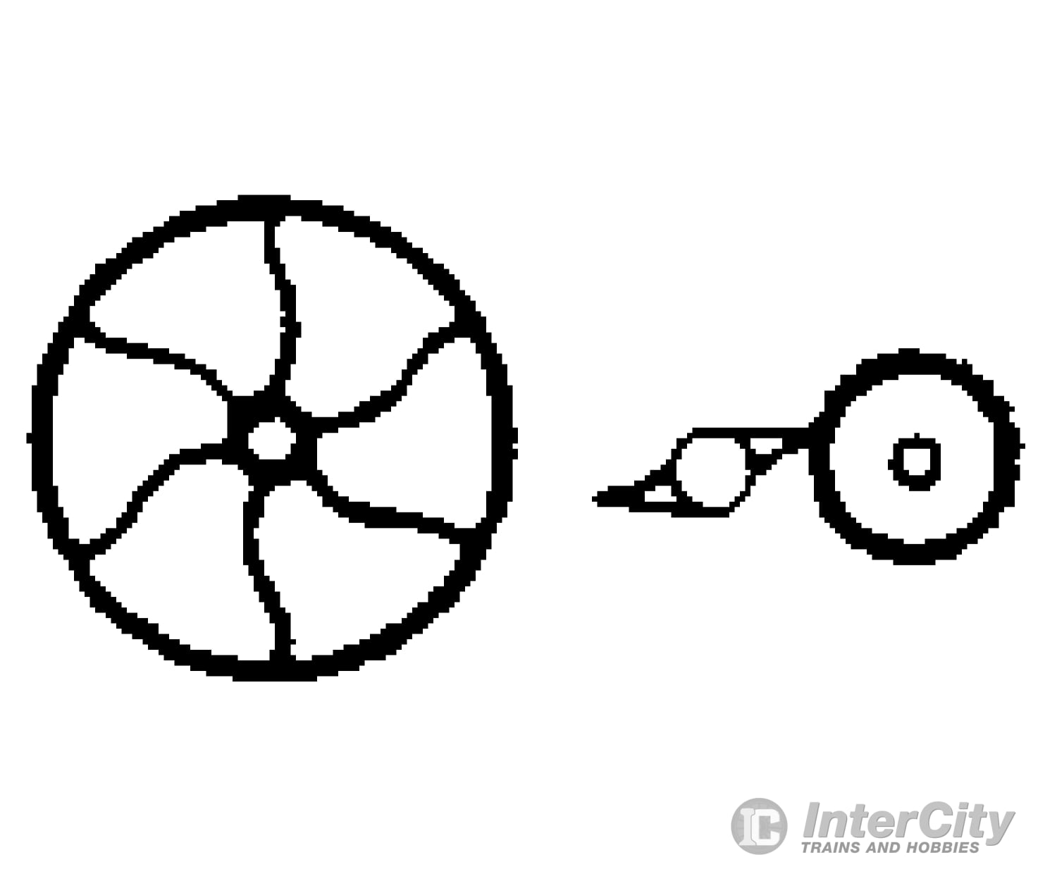 Grandt Line Products 33 Brake Wheel W/Ratchet & Pawl -- Six-Spoke 14’ Detaling Parts