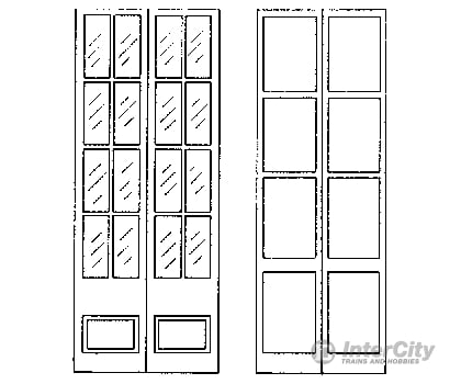 Grandt Line Products 3502 Front Door/Shutters -- Wells Fargo Scratch Building Supplies