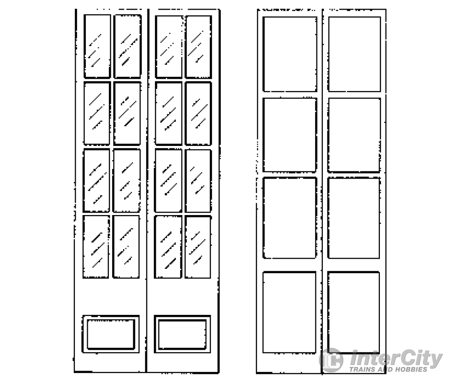 Grandt Line Products 3502 Front Door/Shutters -- Wells Fargo Scratch Building Supplies