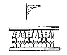 Grandt Line Products 3505 Ornamental Wood Porch Rail W/Brackets Scratch Building Supplies