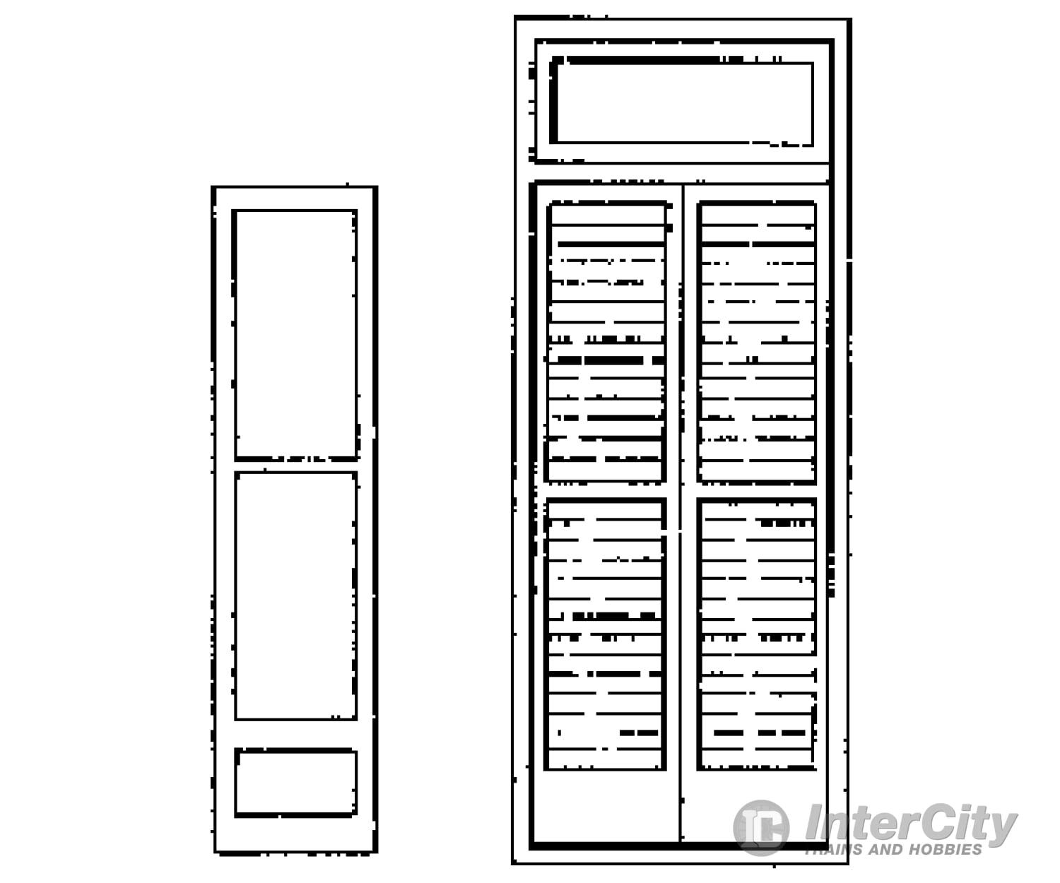 Grandt Line Products 3506 Balcony Doors/Shutters -- For Masonry Buildings Scratch Building Supplies