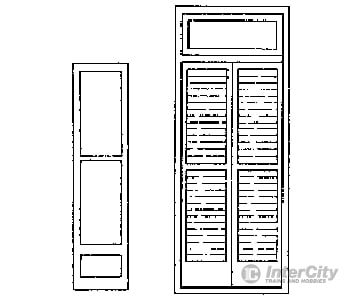 Grandt Line Products 3506 Balcony Doors/Shutters -- For Masonry Buildings Scratch Building Supplies