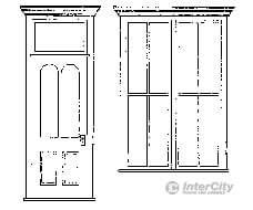 Grandt Line Products 3513 Victorian Storefront Door/Window Set Scratch Building Supplies