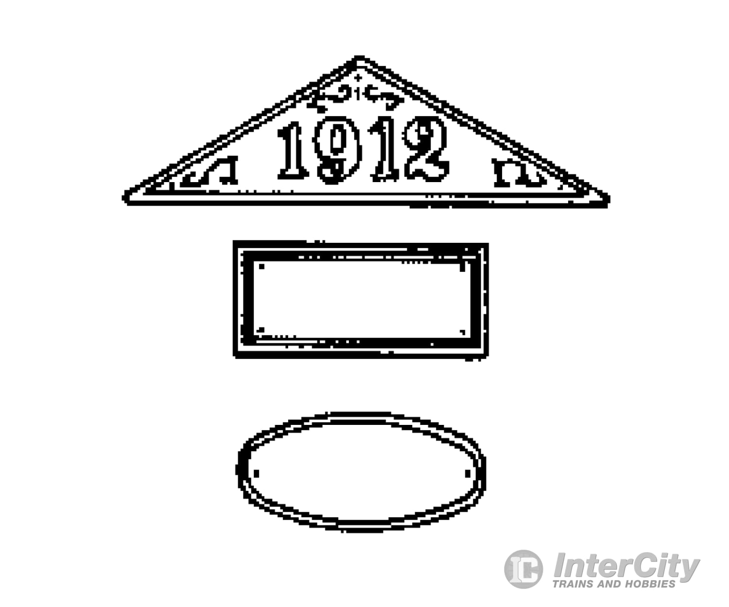 Grandt Line Products 3532 Building Date Plaques -- With Numbers Scratch Supplies