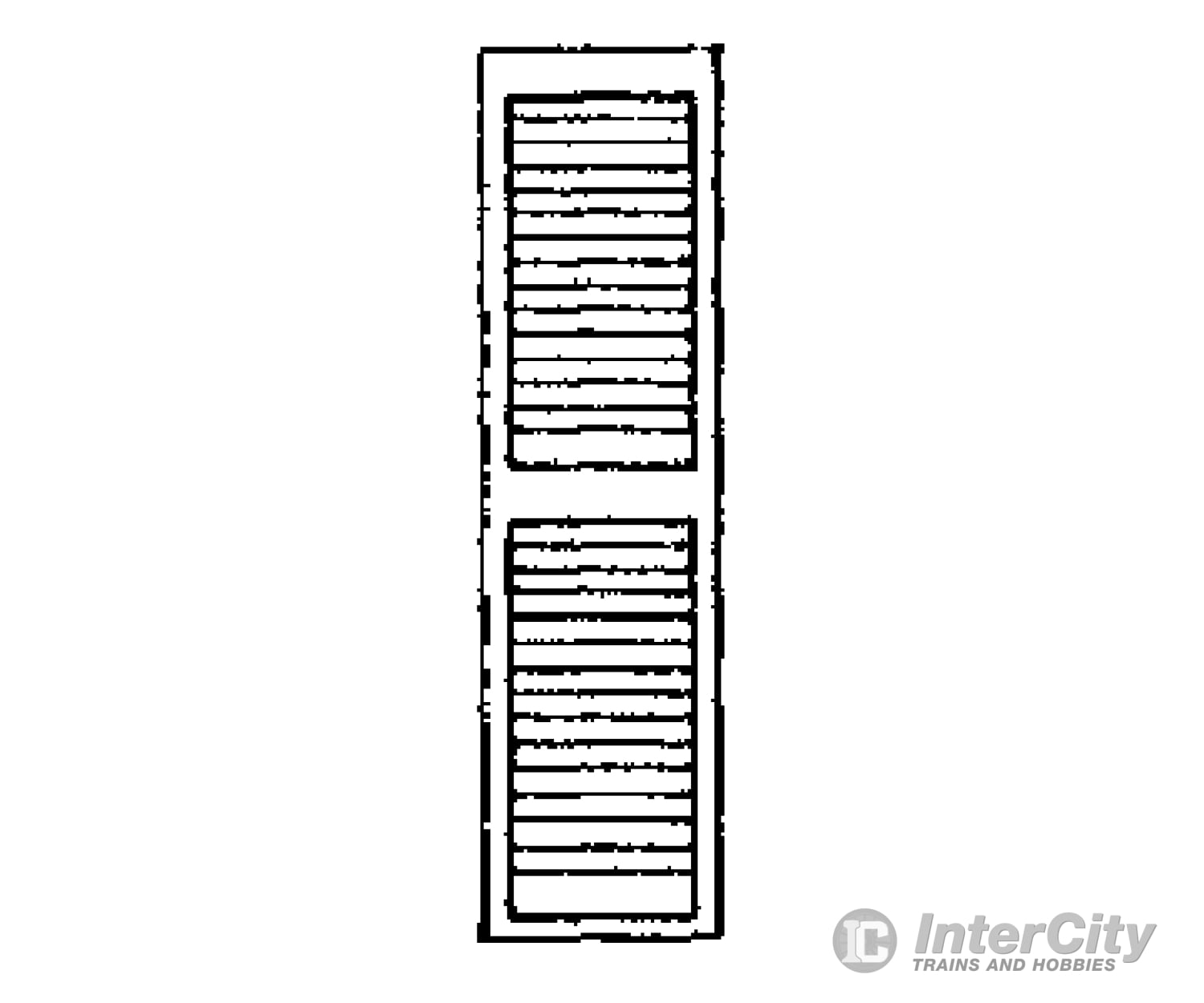 Grandt Line Products 3543 Louvered Window Shutters -- 17 X 64’ Scratch Building Supplies