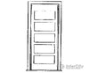 Grandt Line Products 3602 30’’ 5-Panel Door -- With Frame Scratch Building Supplies