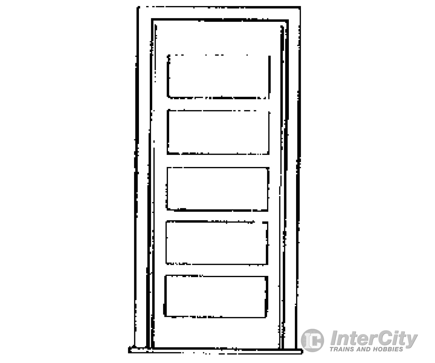 Grandt Line Products 3602 30’’ 5-Panel Door -- With Frame Scratch Building Supplies