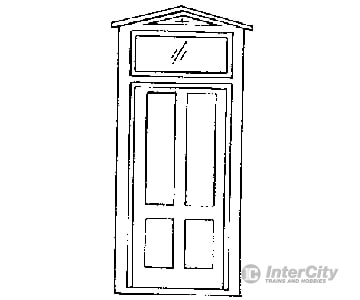 Grandt Line Products 3604 Durango Station Door -- With Frame & Transom Scratch Building Supplies