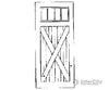 Grandt Line Products 3611 4-3/4’ Freight Double Doors -- With Windows Scratch Building Supplies