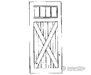 Grandt Line Products 3611 4-3/4’ Freight Double Doors -- With Windows Scratch Building Supplies