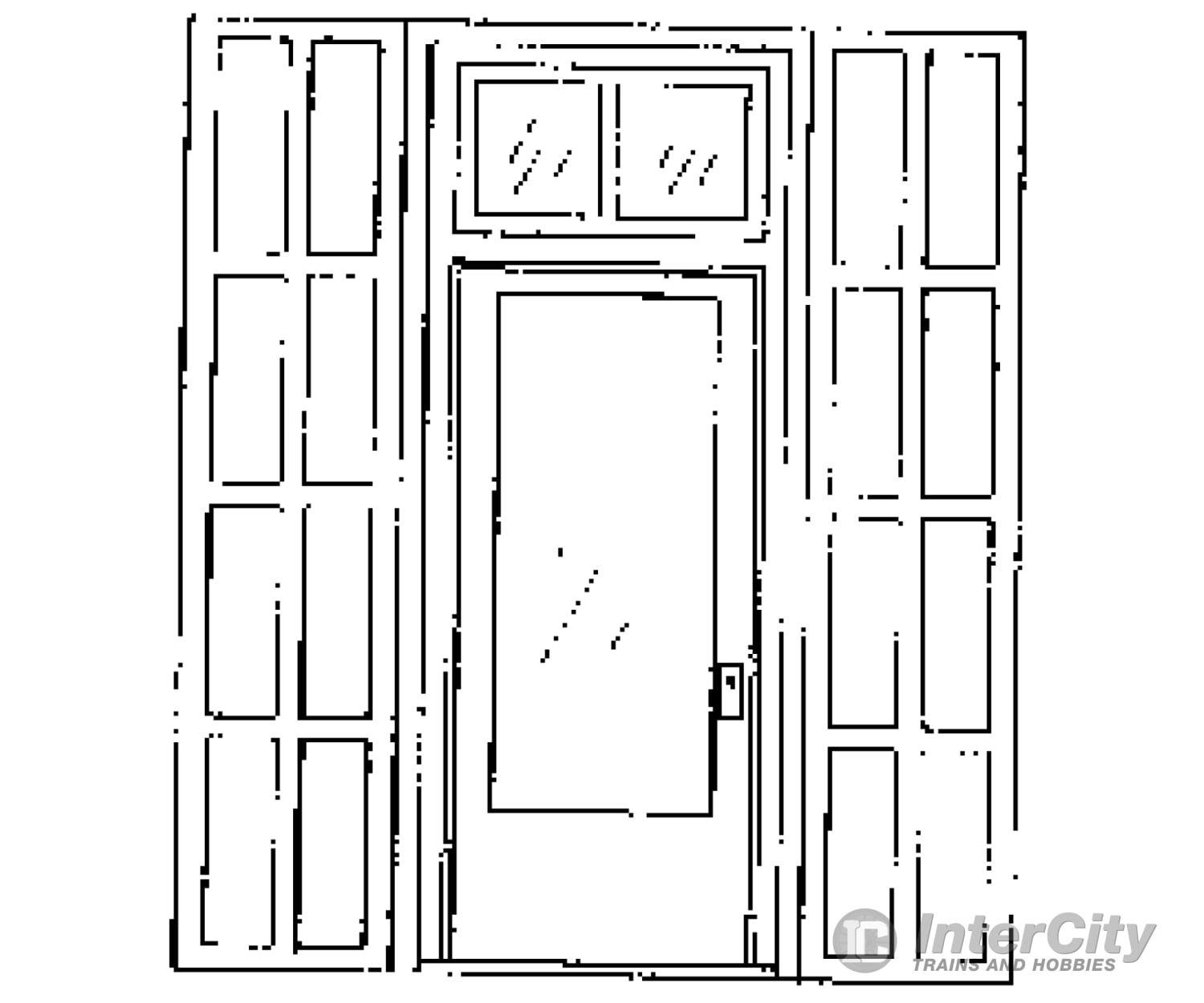 Grandt Line Products 3613 Door & Frame -- Single; 50 X 115’ Scratch Building Supplies