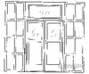Grandt Line Products 3615 Door & Frame -- Double; 65 X 115’ Scratch Building Supplies