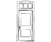 Grandt Line Products 3617 Office Door W/Transom - 36’ Wide Scratch Building Supplies