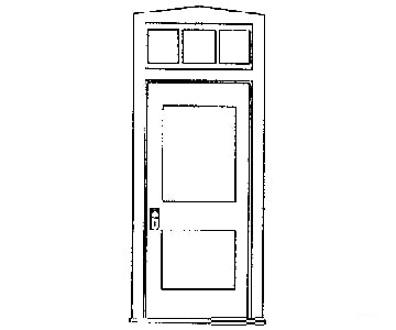 Grandt Line Products 3617 Office Door W/Transom - 36’ Wide Scratch Building Supplies