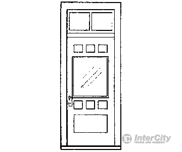 Grandt Line Products 3620 Door W/Transom; Denver & Rio Grande Western Type Pkg(2) Scratch Building