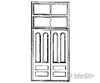 Grandt Line Products 3624 Door W/Round Top Double Windows Scratch Building Supplies