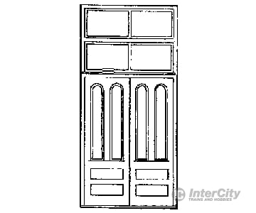 Grandt Line Products 3624 Door W/Round Top Double Windows Scratch Building Supplies