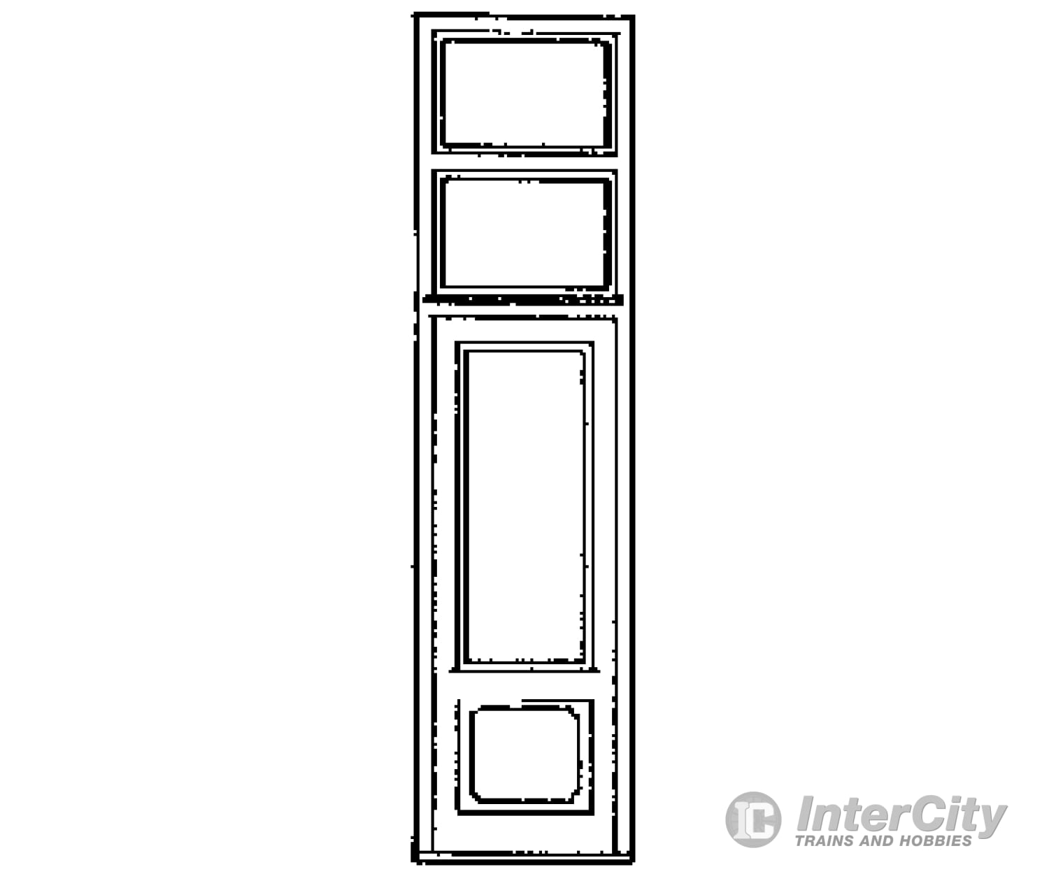 Grandt Line Products 3626 Commercial Strefront Door W/Rectangular Window & Double Transom -- Single