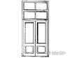 Grandt Line Products 3627 Commercial Storefront Door W/Rectangular Window & Double Transom -- -