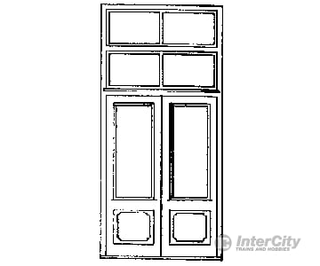 Grandt Line Products 3627 Commercial Storefront Door W/Rectangular Window & Double Transom -- -