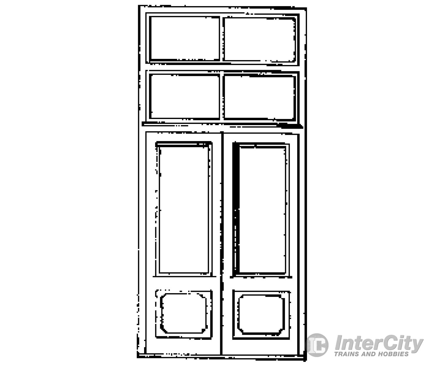 Grandt Line Products 3627 Commercial Storefront Door W/Rectangular Window & Double Transom -- -